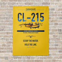 Thumbnail for Canadair CL-215 vertical canvas print - no frame - yellow background
