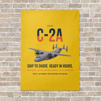 Thumbnail for C-2A Greyhound vertical canvas print - no frame - yellow background