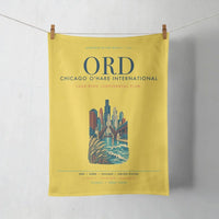 Thumbnail for Chicago O'Hare International Airport (ORD) design on yellow towel