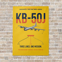 Thumbnail for KB-50J Superfortress vertical canvas print - no frame - yellow background