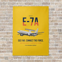 Thumbnail for E-7A Wedgetail vertical canvas print - no frame - yellow background