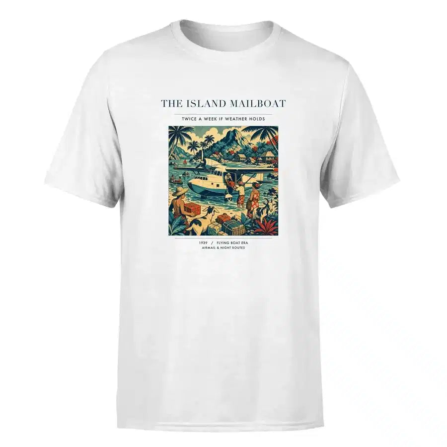 VINTAGE G4065 - The Island Mailboat - Premium T-Shirt design on white premium t shirt