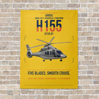 Thumbnail for Airbus H155 EC155 B1 vertical canvas print - no frame - yellow background