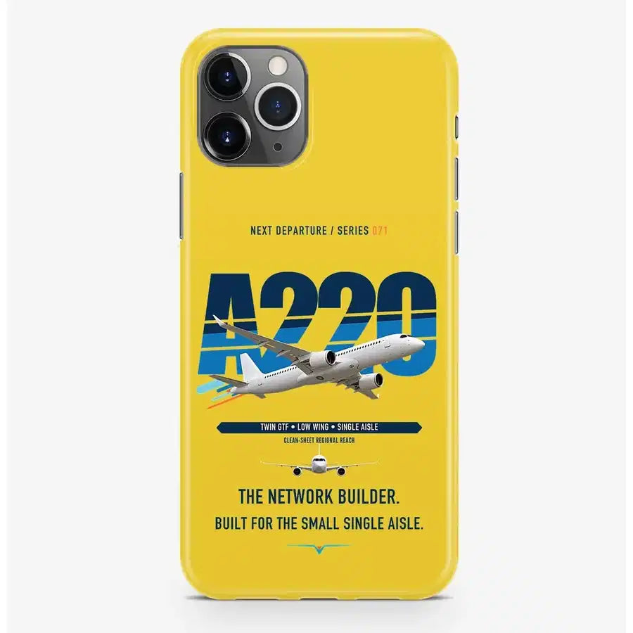 Airbus A220-300 Case ProMax design on yellow iphone case promax