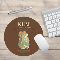 Thumbnail for Yakushima Airport (KUM) design on brown round mouse pad