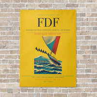 Thumbnail for Martinique Aimé Césaire International Airport FDF — Fort-de-France vertical canvas print - no frame - yellow background