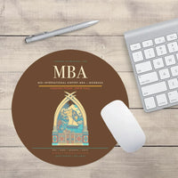 Thumbnail for Moi International Airport (MBA) design on brown round mouse pad