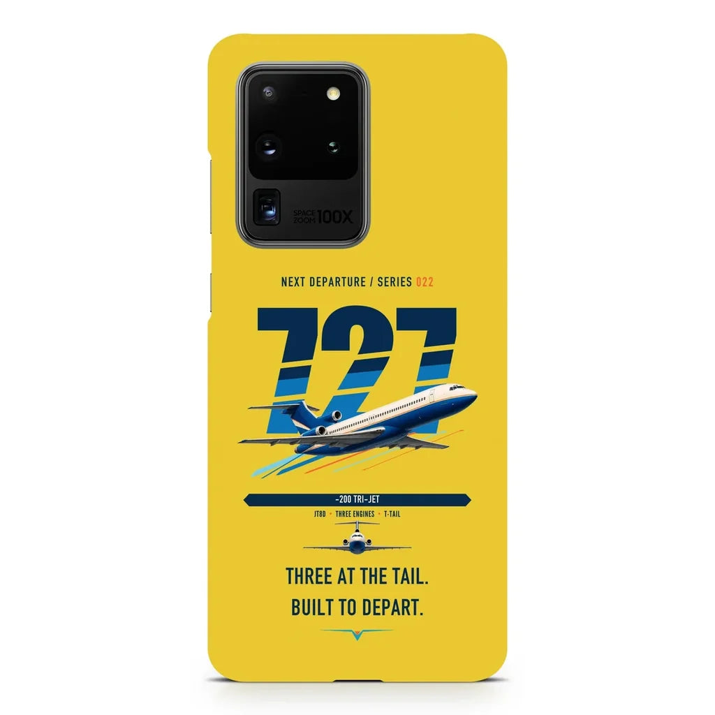 Boeing 727-200 design on samsung case - yellow