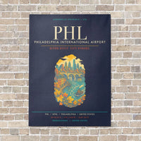 Thumbnail for Philadelphia International Airport PHL - Canvas Framed - Navy Blue