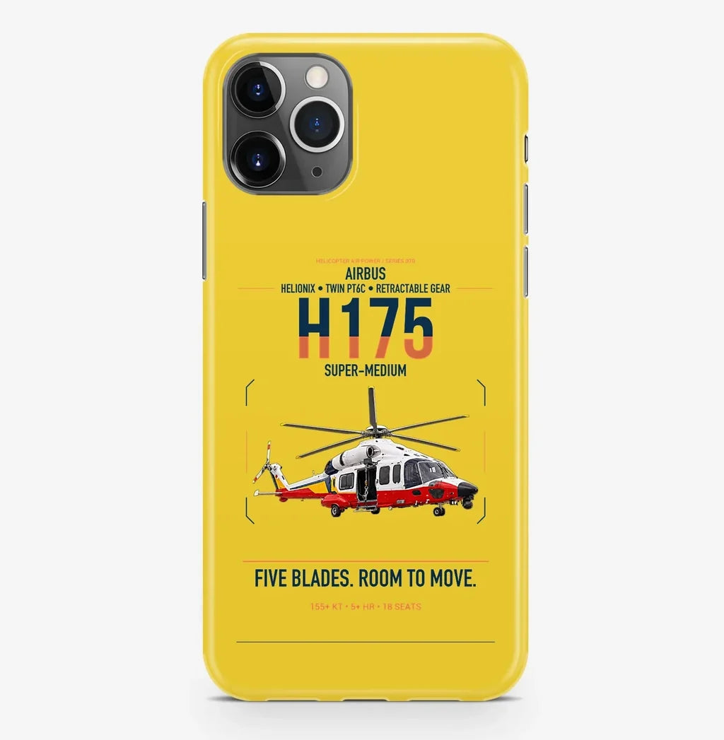Airbus H175 design on yellow magsafe iphone case, for iPhone Pro Max