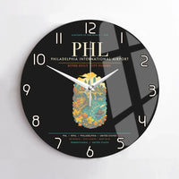 Thumbnail for Philadelphia International Airport PHL Wall-Clock No-Frame - Black