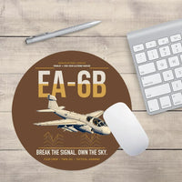 Thumbnail for EA-6B Prowler design on brown round mouse pad