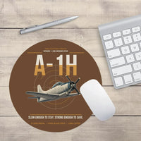 Thumbnail for A-1H Skyraider design on brown round mouse pad