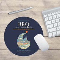 Thumbnail for Brno - Turany Airport BRQ Mouse-Pad Round - Navy Blue