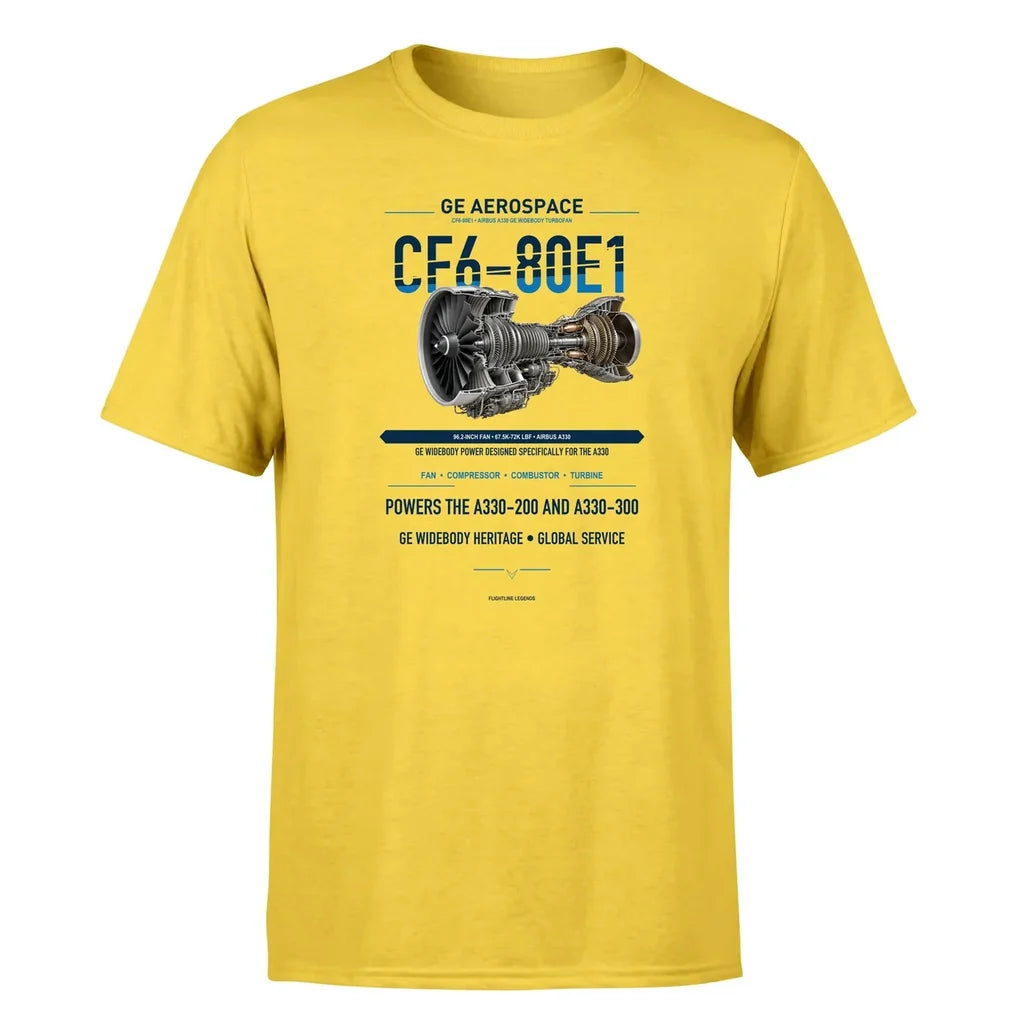CF6-80E1 design on yellow single side