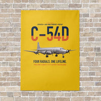 Thumbnail for C-54D Skymaster vertical canvas print - no frame - yellow background
