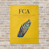 Thumbnail for Glacier Park International Airport FCA — Kalispell vertical canvas print - no frame - yellow background