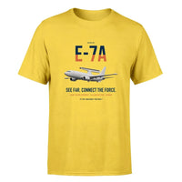 Thumbnail for E-7A Wedgetail design on yellow double-side t-shirt, single-side print