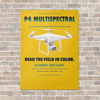 Thumbnail for DJI P4 Multispectral vertical canvas print - no frame - yellow background
