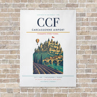 Thumbnail for Carcassonne Airport CCF - Canvas No Frame - White