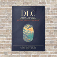Thumbnail for Dalian Zhoushuizi International Airport DLC - Canvas Framed - Navy Blue