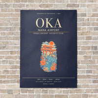 Thumbnail for Naha Airport OKA - Canvas Framed - Navy Blue