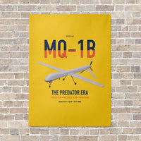 Thumbnail for MQ-1B Predator vertical canvas print - no frame - yellow background