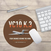 Thumbnail for Vickers VC10 K.3 design on brown round mouse pad