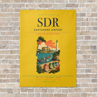 Thumbnail for Santander Airport SDR vertical canvas print - no frame - yellow background