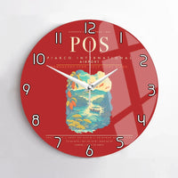 Thumbnail for Piarco International Airport POS Wall-Clock No-Frame - Red