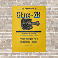 Thumbnail for GEnx-2B vertical canvas print - no frame - yellow background