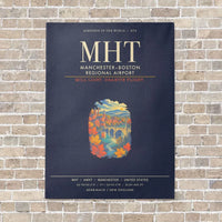 Thumbnail for ManchesterBoston Regional Airport MHT - Canvas Framed - Navy Blue