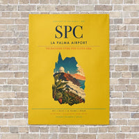 Thumbnail for La Palma Airport SPC vertical canvas print - no frame - yellow background
