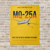 Thumbnail for MQ-25A STINGRAY vertical canvas print - no frame - yellow background