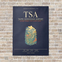 Thumbnail for Taipei Songshan Airport TSA - Canvas Framed - Navy Blue