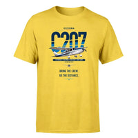 Thumbnail for Cessna T207A Stationair 8 design on yellow t-shirt, single-side print
