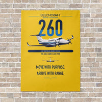 Thumbnail for Beechcraft King Air 260 vertical canvas print - no frame - yellow background