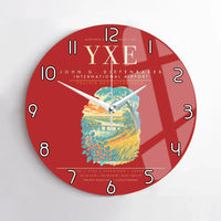 Thumbnail for Saskatoon John G. Diefenbaker International Airport YXE Wall-Clock No-Frame - Red