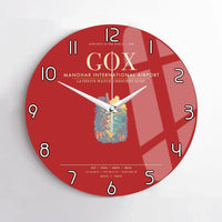 Thumbnail for Manohar International Airport Mopa GOX Wall-Clock No-Frame - Red