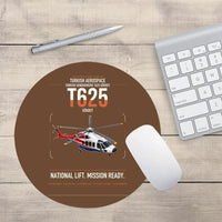 Thumbnail for Turkish Aerospace T625 Gökbey design on brown round mouse pad