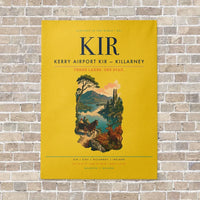 Thumbnail for Kerry Airport KIR — Killarney vertical canvas print - no frame - yellow background