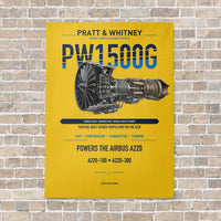 Thumbnail for PW1500G vertical canvas print - no frame - yellow background