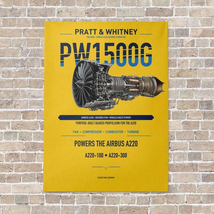 PW1500G vertical canvas print - no frame - yellow background