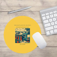 Thumbnail for VINTAGE G4522 - The Ration Queue By The Field - Designed Mouse Pads design on yellow round