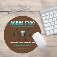 Thumbnail for DJI Agras T100 design on brown round mouse pad