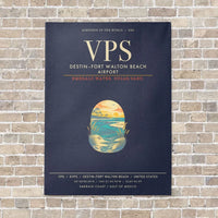 Thumbnail for Destin Fort Walton Beach Airport VPS - Canvas Framed - Navy Blue