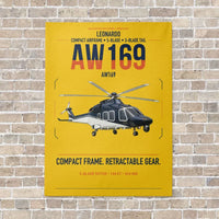 Thumbnail for Leonardo AW169 vertical canvas print - no frame - yellow background