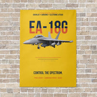 Thumbnail for EA-18G Growler Control The Spectrum vertical canvas print - no frame - yellow background