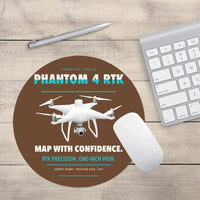 Thumbnail for DJI Phantom 4 RTK design on brown round mouse pad