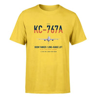 Thumbnail for Boeing KC-767A design on yellow double-side t-shirt, single-side print
